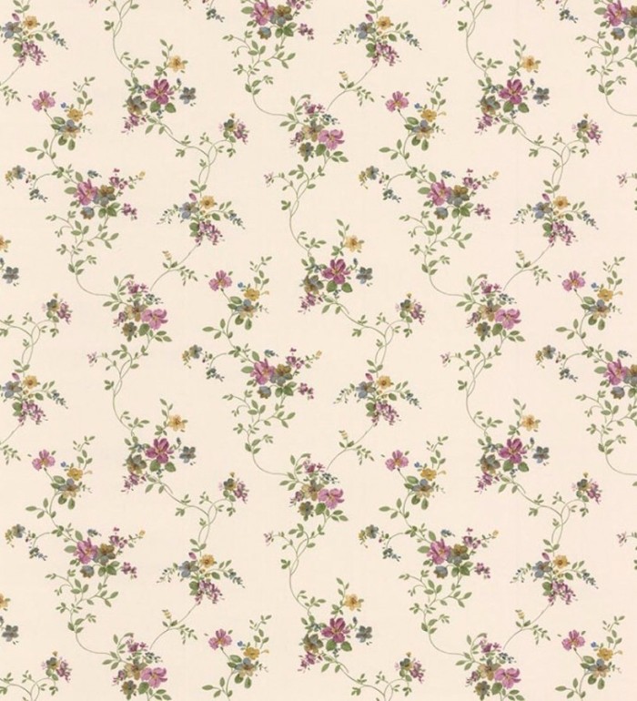 Papel pintado flores románticas pequeñas vinílico - Villa Regina 121252