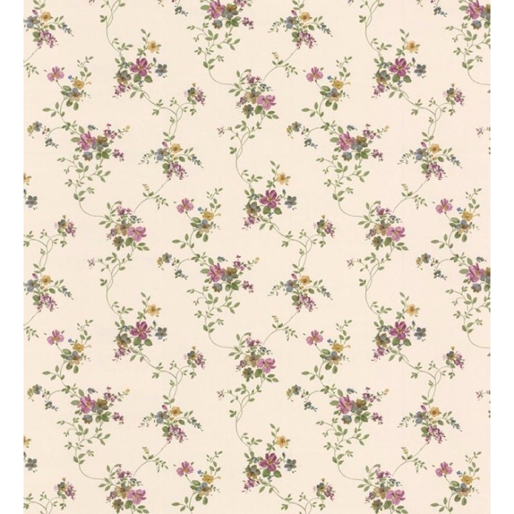 Papel pintado flores románticas pequeñas vinílico - Villa Regina 121252