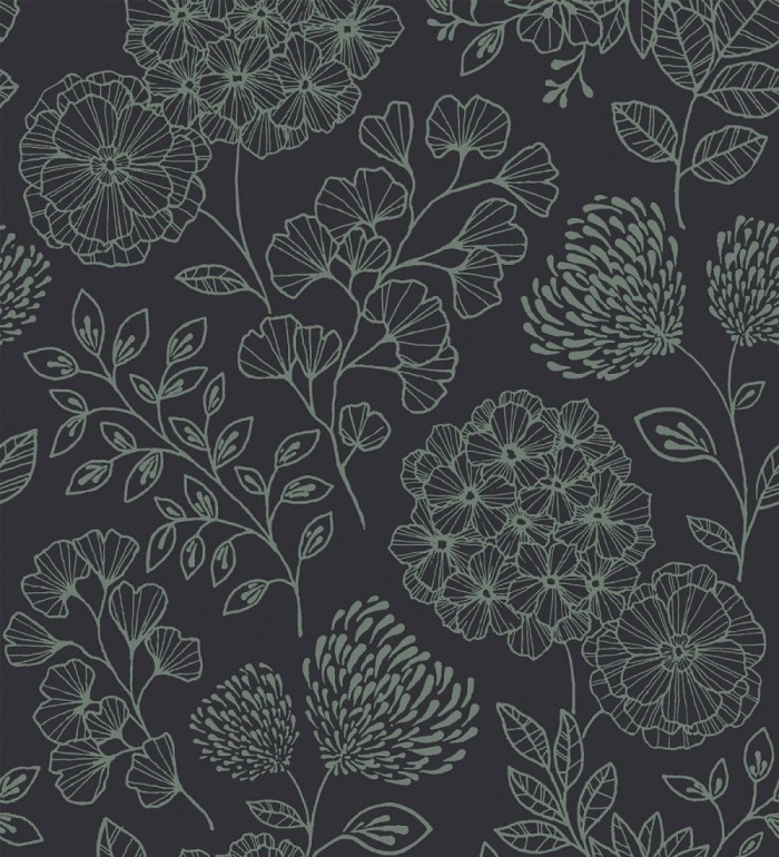 Papel pintado de flores estilo Art Decó - Eden flowers 681408