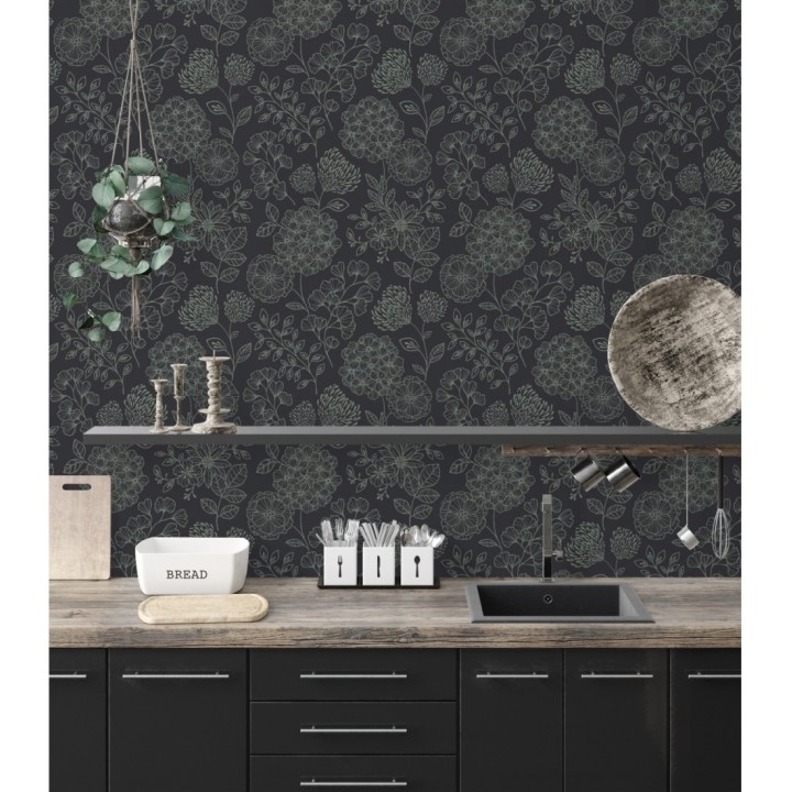 Papel pintado de flores estilo Art Decó - Eden flowers 681408