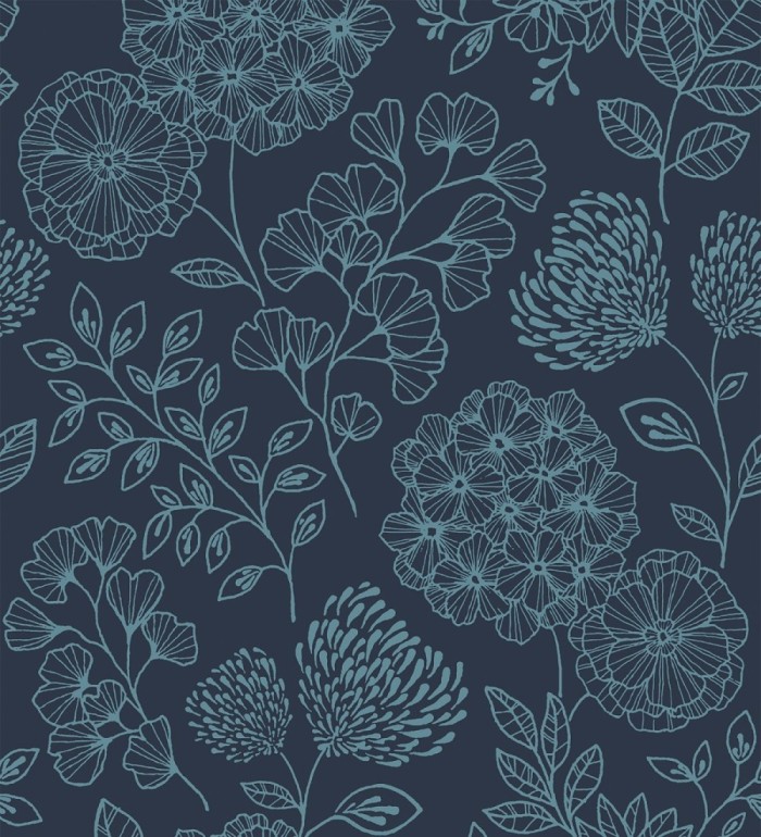 Papel pintado de flores estilo Art Decó - Eden flowers 681409