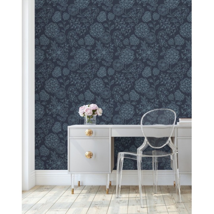 Papel pintado de flores estilo Art Decó - Eden flowers 681409