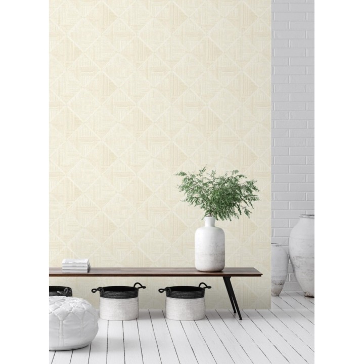 Papel pintado de rombos imitación tela - Scott Rhombus 681411