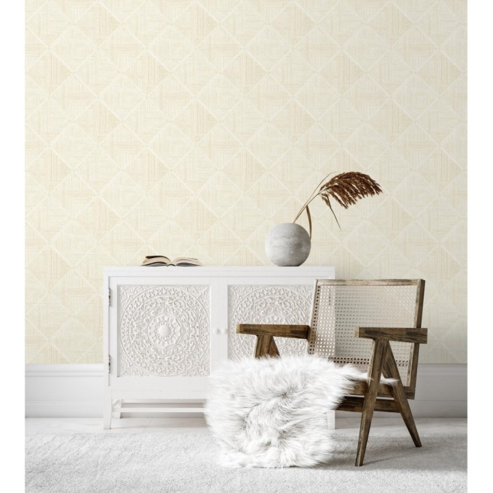 Papel pintado de rombos imitación tela - Scott Rhombus 681411