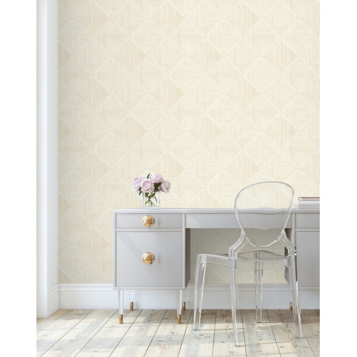 Papel pintado de rombos imitación tela - Scott Rhombus 681411