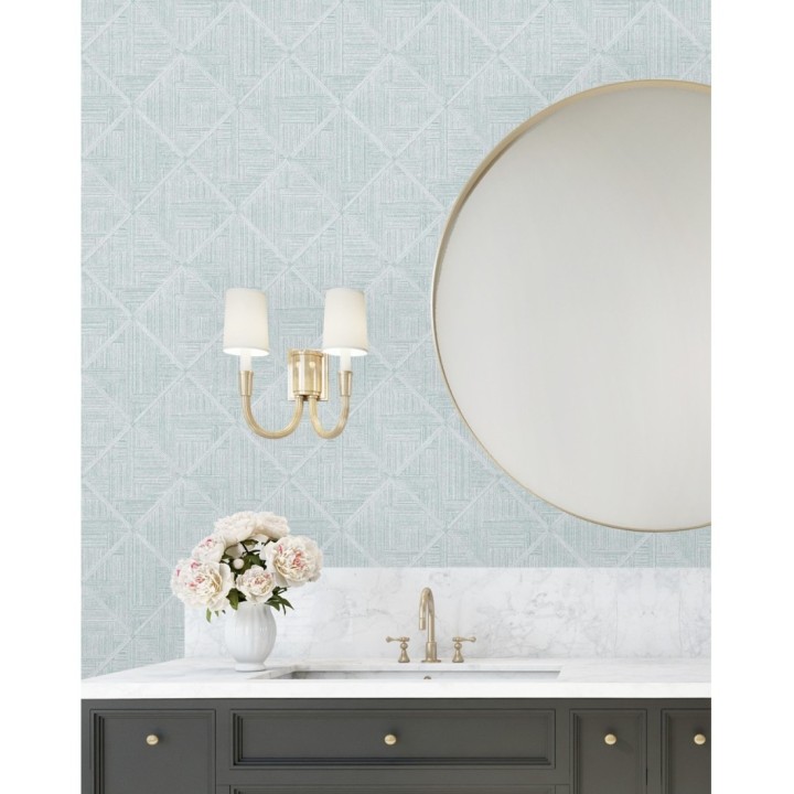 Papel pintado de rombos imitación tela - Scott Rhombus 681412