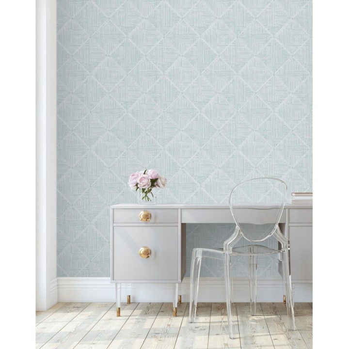 Papel pintado de rombos imitación tela - Scott Rhombus 681412