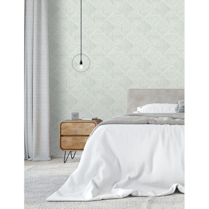 Papel pintado de rombos imitación tela - Scott Rhombus 681413