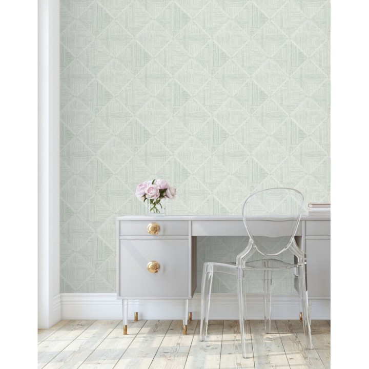 Papel pintado de rombos imitación tela - Scott Rhombus 681413