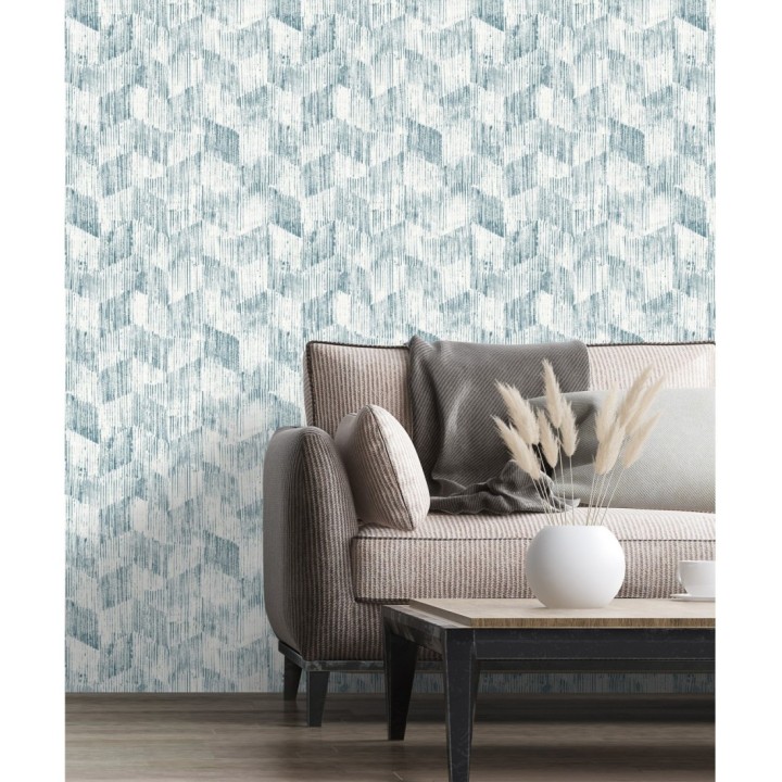 Papel pintado geométrico de trazos de pintura - Lexen 681414