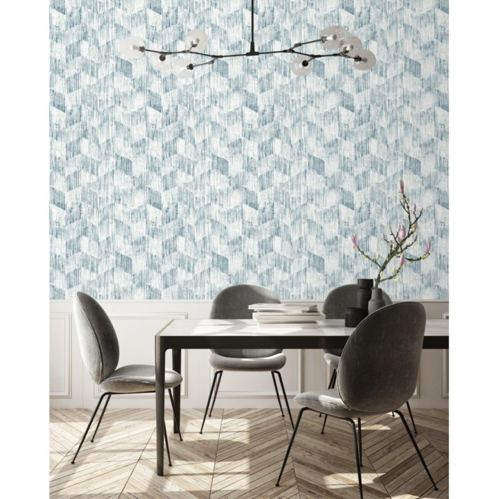 Papel pintado geométrico de trazos de pintura - Lexen 681414