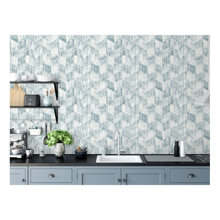 Papel pintado geométrico de trazos de pintura - Lexen 681414