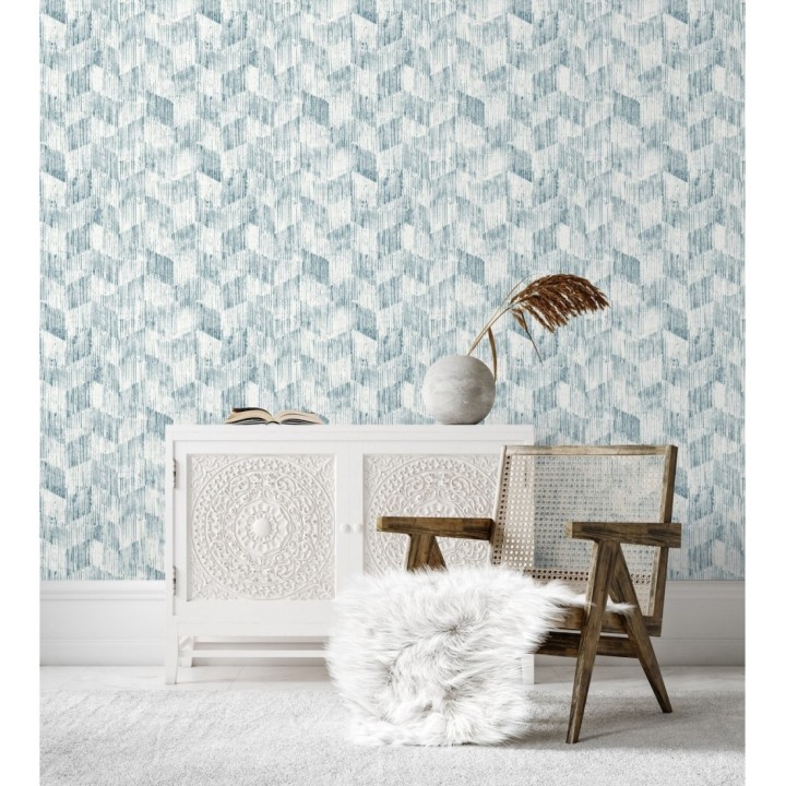 Papel pintado geométrico de trazos de pintura - Lexen 681414