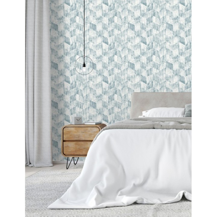 Papel pintado geométrico de trazos de pintura - Lexen 681414