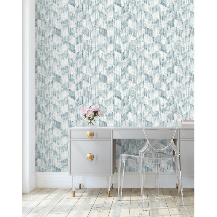 Papel pintado geométrico de trazos de pintura - Lexen 681414