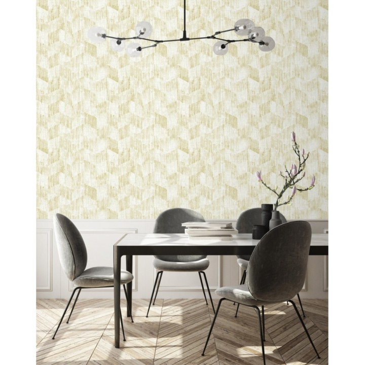 Papel pintado geométrico de trazos de pintura - Lexen 681415