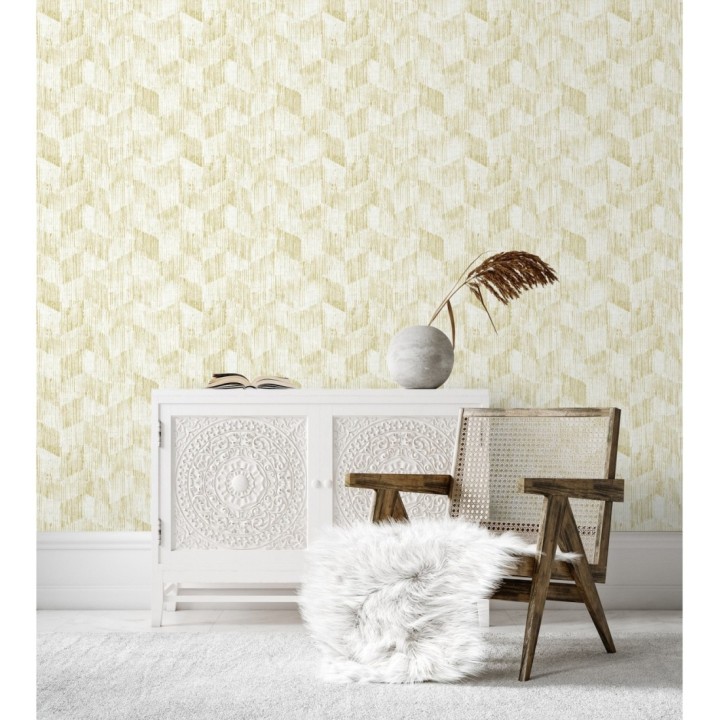 Papel pintado geométrico de trazos de pintura - Lexen 681415