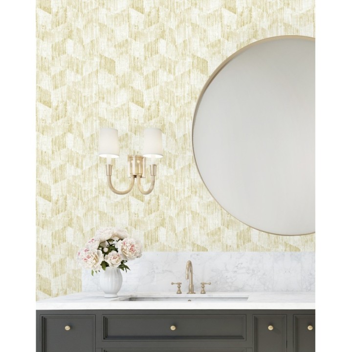 Papel pintado geométrico de trazos de pintura - Lexen 681415