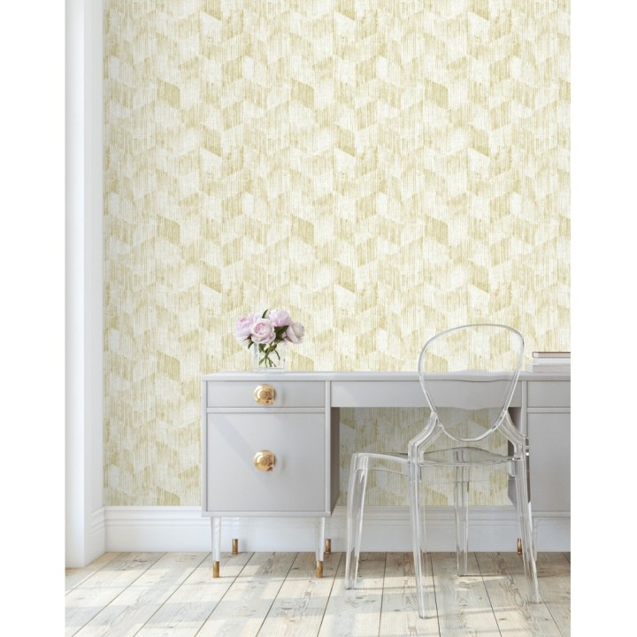 Papel pintado geométrico de trazos de pintura - Lexen 681415