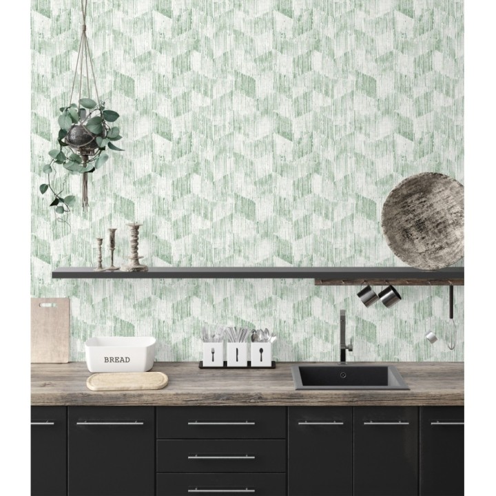 Papel pintado geométrico de trazos de pintura  - Lexen 681416