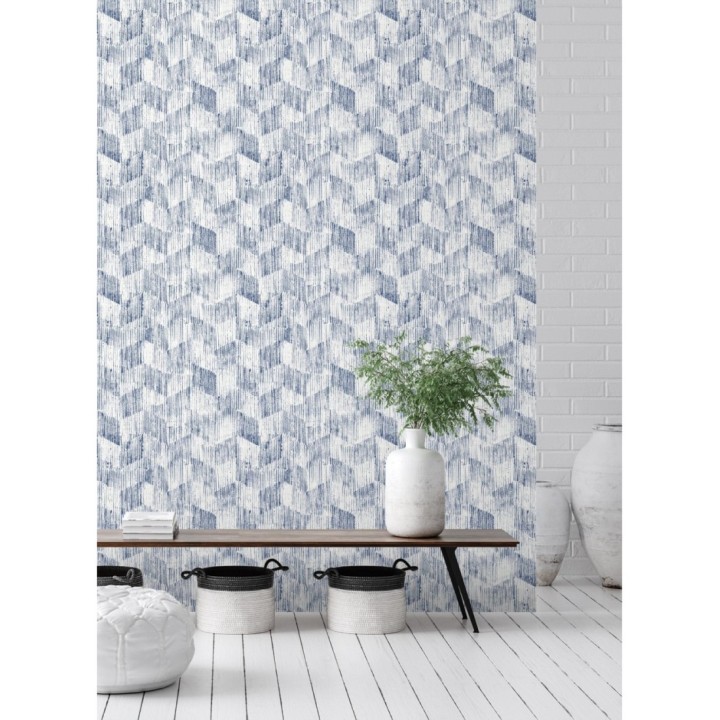 Papel pintado geométrico de trazos de pintura - Lexen 681417