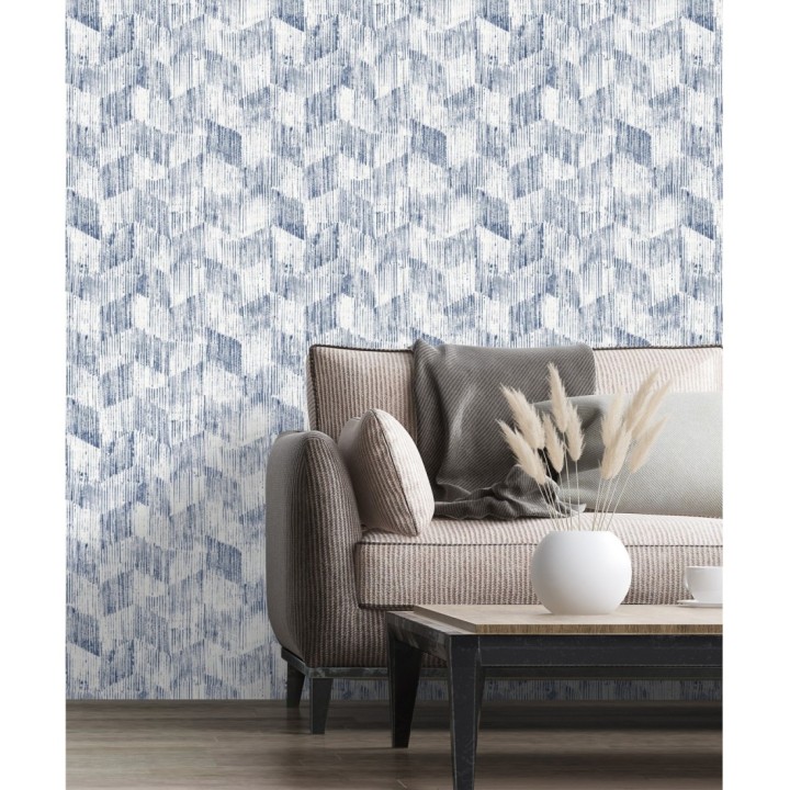 Papel pintado geométrico de trazos de pintura - Lexen 681417