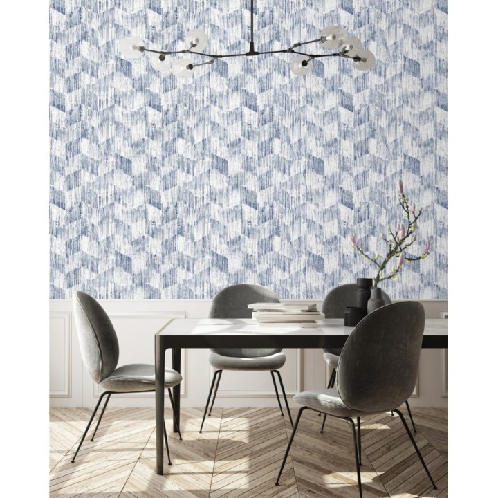 Papel pintado geométrico de trazos de pintura - Lexen 681417