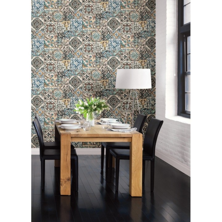 Papel pintado azulejos sevillanos Shabby Chic - Provenza 121259