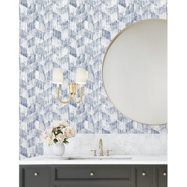 Papel pintado geométrico de trazos de pintura - Lexen 681417