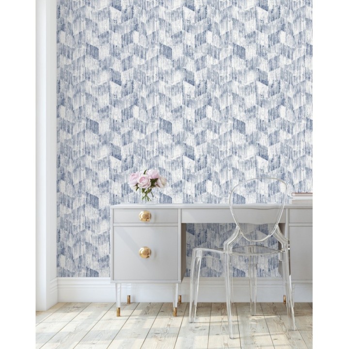 Papel pintado geométrico de trazos de pintura - Lexen 681417