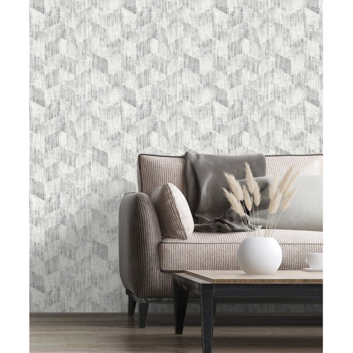 Papel pintado geométrico de trazos de pintura - Lexen 681418