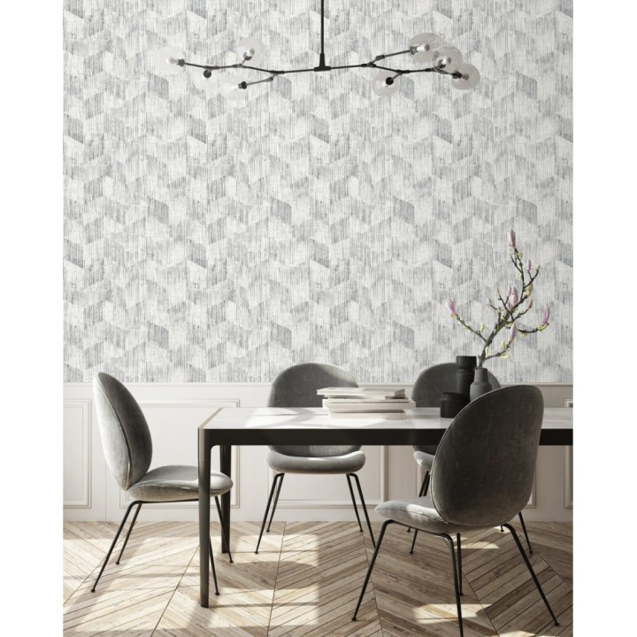 Papel pintado geométrico de trazos de pintura - Lexen 681418