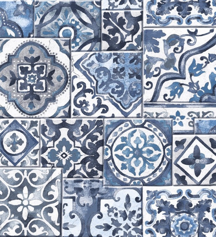 Papel pintado azulejos sevillanos Shabby Chic - Provenza 121260