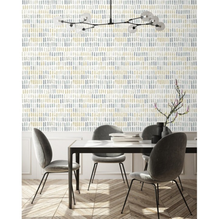 Papel pintado acuarelas de color efecto pequeño azulejos de paves - Neville 681423