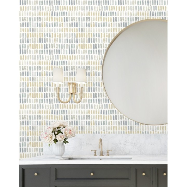 Papel pintado acuarelas de color efecto pequeño azulejos de paves - Neville 681423