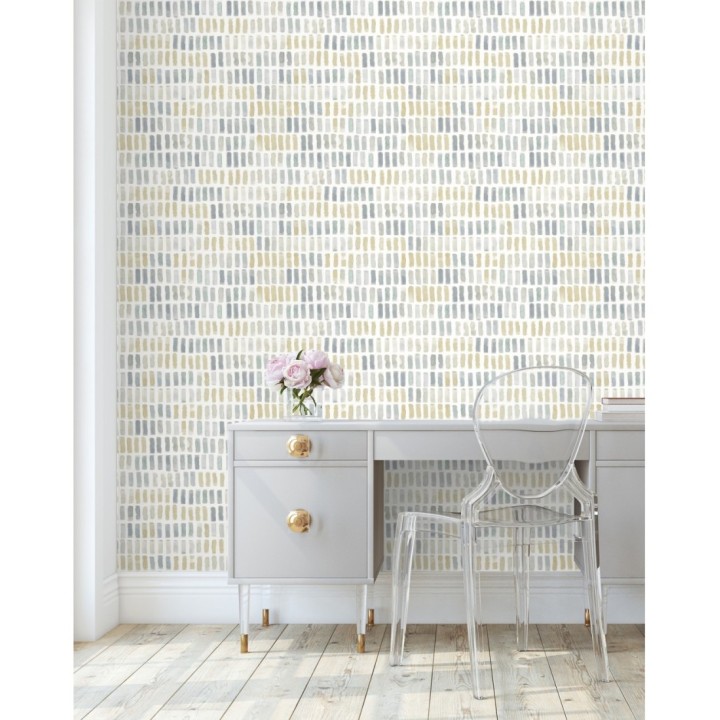 Papel pintado acuarelas de color efecto pequeño azulejos de paves - Neville 681423