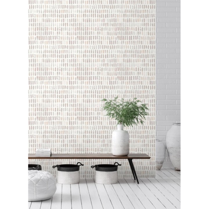 Papel pintado acuarelas de color efecto pequeño azulejos de paves - Neville 681424