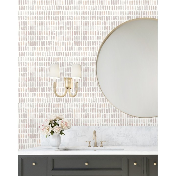 Papel pintado acuarelas de color efecto pequeño azulejos de paves - Neville 681424