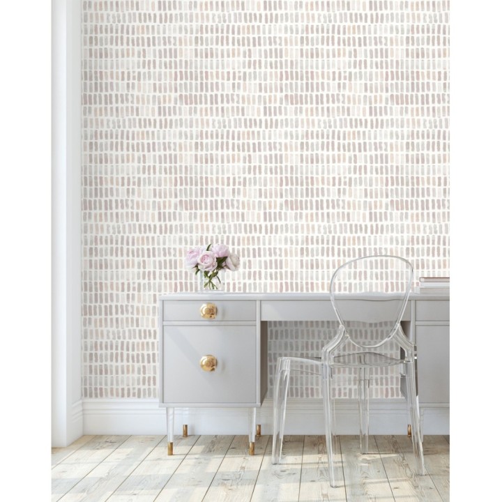 Papel pintado acuarelas de color efecto pequeño azulejos de paves - Neville 681424