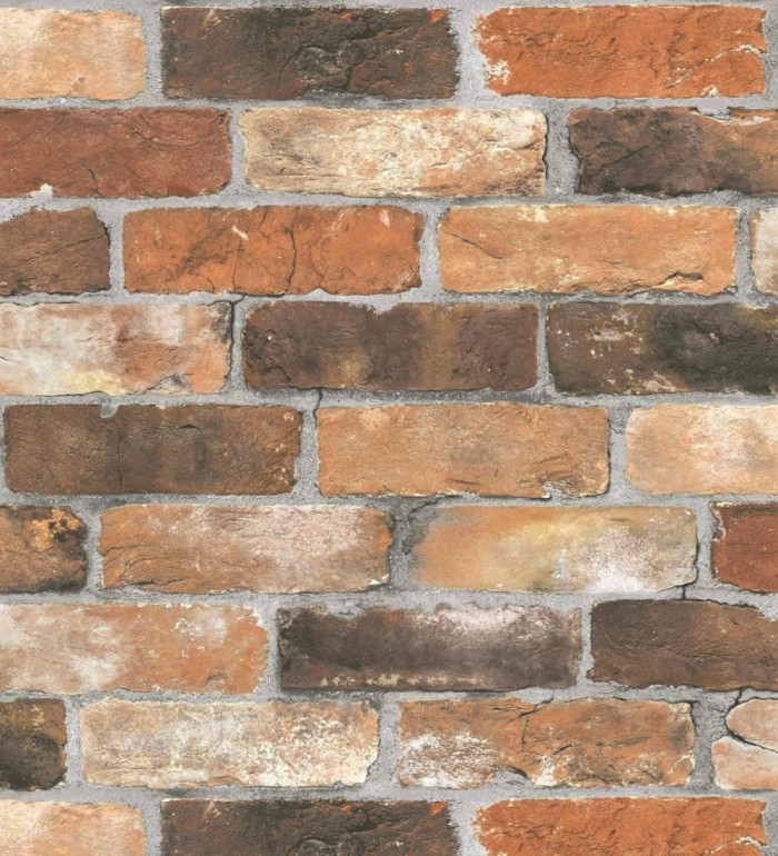 Papel pintado muro de ladrillos vintage estilo industrial - Jackson Street 121267