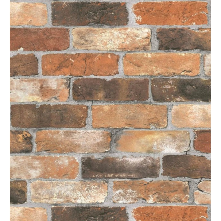 Papel pintado muro de ladrillos vintage estilo industrial - Jackson Street 121267