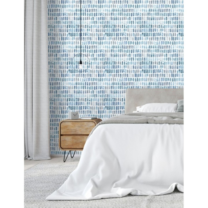 Papel pintado acuarelas de color efecto pequeño azulejos de paves - Neville 681425