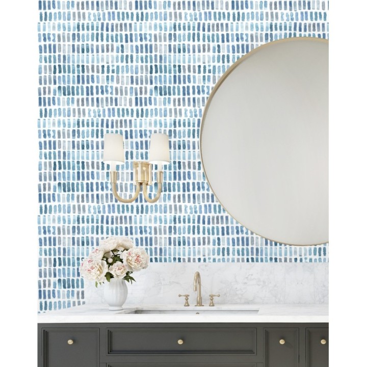 Papel pintado acuarelas de color efecto pequeño azulejos de paves - Neville 681425