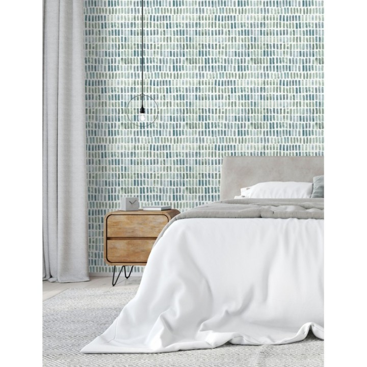 Papel pintado acuarelas de color efecto pequeño azulejos de paves - Neville 681426