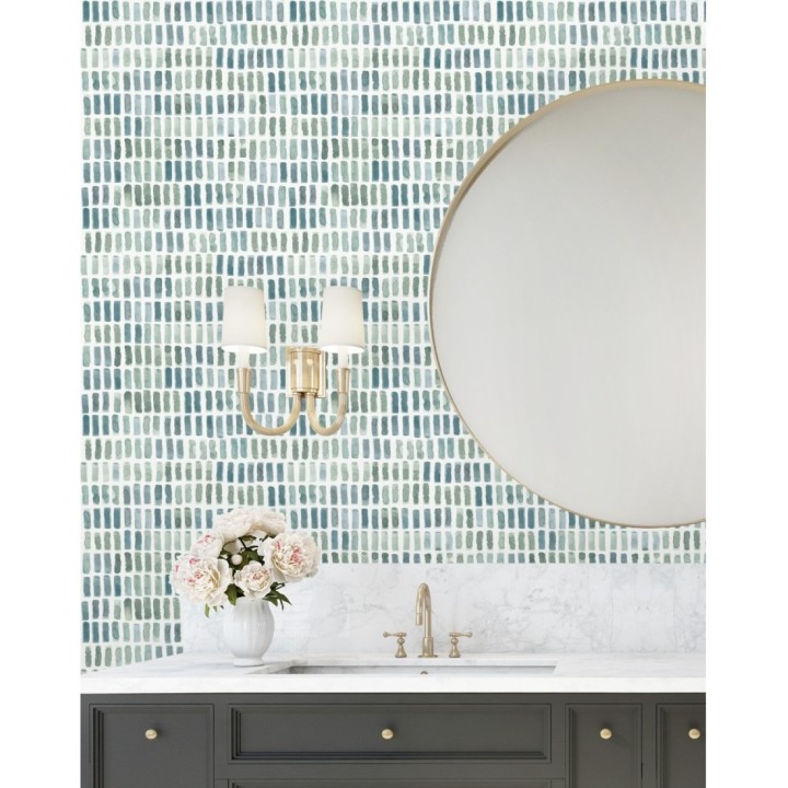 Papel pintado acuarelas de color efecto pequeño azulejos de paves - Neville 681426