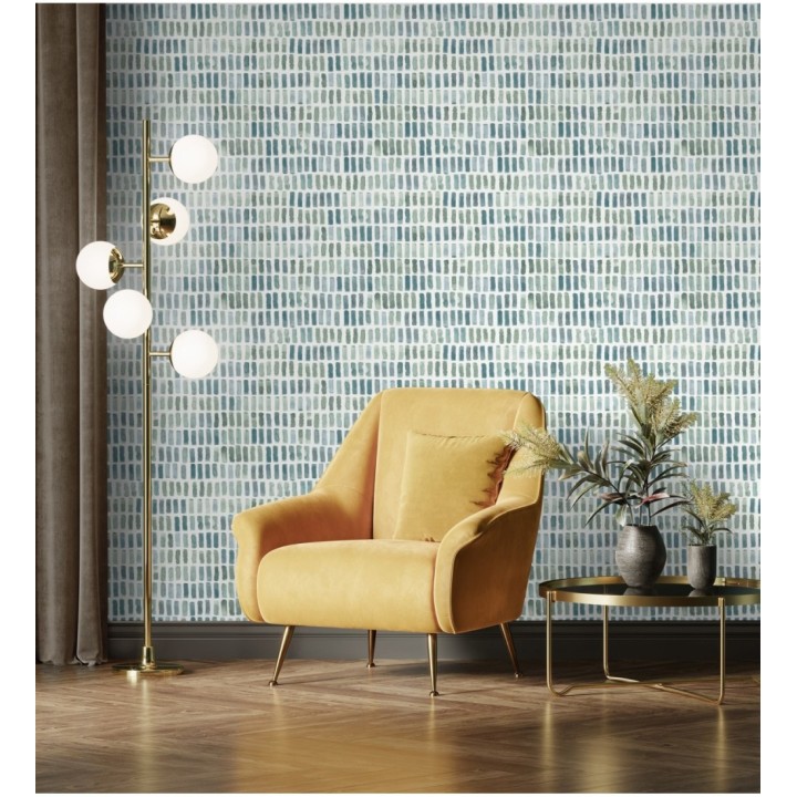 Papel pintado acuarelas de color efecto pequeño azulejos de paves - Neville 681426