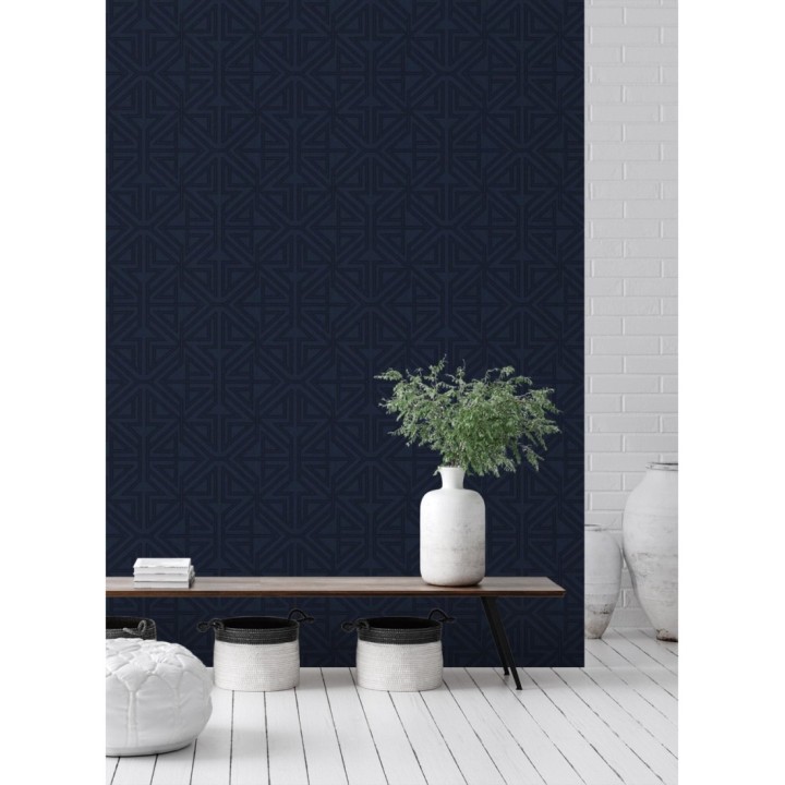 Papel pintado geométrico con estilo Art Decó - Maxwell 681427