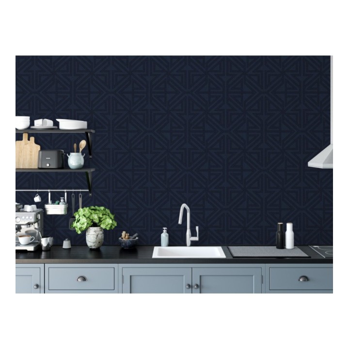 Papel pintado geométrico con estilo Art Decó - Maxwell 681427