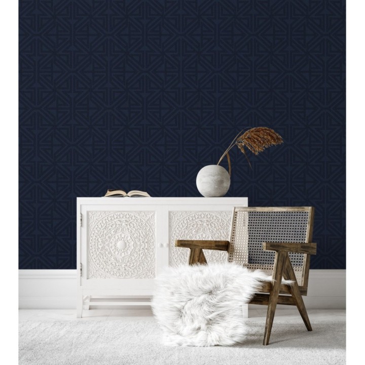 Papel pintado geométrico con estilo Art Decó - Maxwell 681427