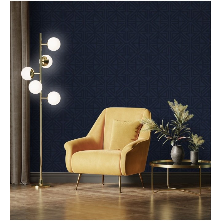 Papel pintado geométrico con estilo Art Decó - Maxwell 681427